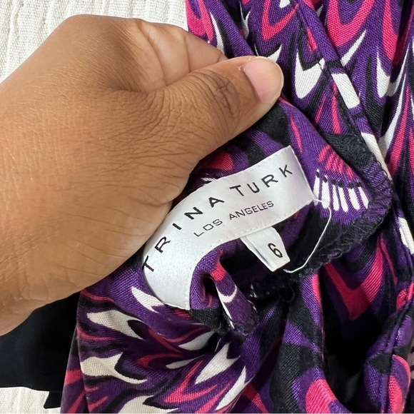 Trina Turk Metropolis 100% silk dress Size 6 - Picture 5 of 6